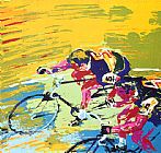Leroy Neiman Canvas Paintings - Indoor Cycling